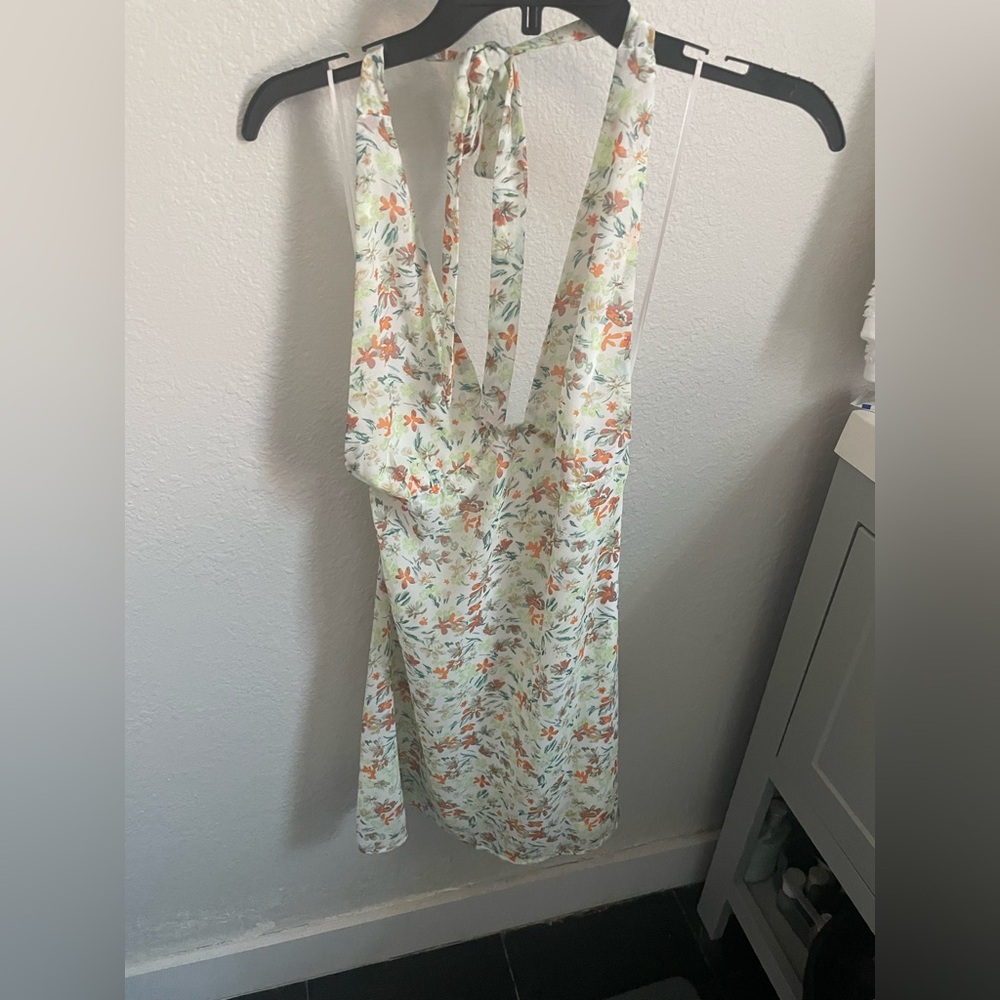 Mini Floral Halter Dress